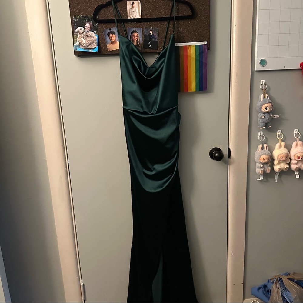 Windsor Deep Green Satin Dress